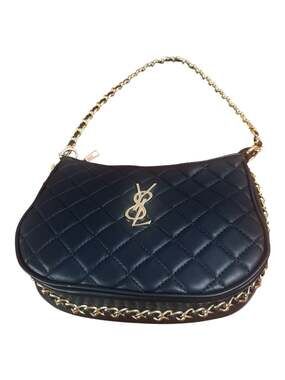 Designer Black Quilted Black Shoulder Crossbody Bag